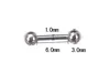 5 PC Steel Balls Industrial Scaffold Straight Barbell Ear Piercing Tongue Bar Surgical Steel Eyebrow Tragus Nipple Ring ► Photo 3/6