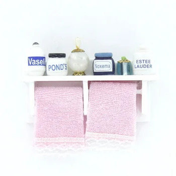 

1/12 Dollhouse Miniature Wood Bathroom Wall Mount White