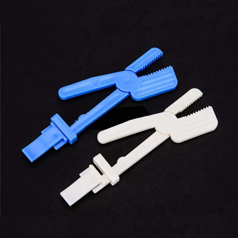 

5/10 Plastic Snap X-Ray Film Radiograph Holder Clip Blue For Dental Lab Supplies Dental Clinic Autoclavable Instrument
