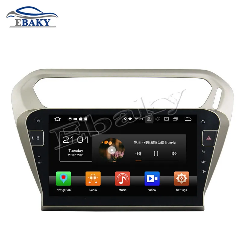 Flash Deal NaviTopia 10.1inch 4GB RAM 64GB ROM Octa Core Android 8.0 Car DVD Radio For Peugeot 301 2013 2014 2015 2016 GPS/WIFI/bluetooth 4