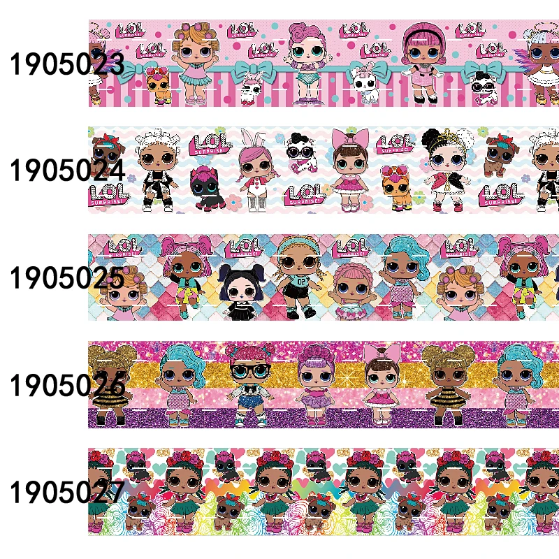 

Different size cartoon printed grosgrain ribbon, wholesale 5/8" cartoon foe elastic ribbon