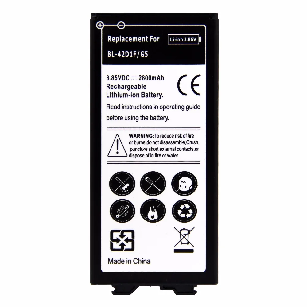 

Lowest BL-42D1F G5 Battery For LG G5 H850 H840 VS987 H820 LS992 H830 US992 F700L F700S F700k H831 battery g5