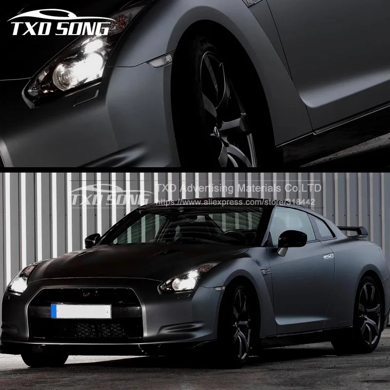 Buy 30*152CM/LOT Matt black car sticker Matt vinyl