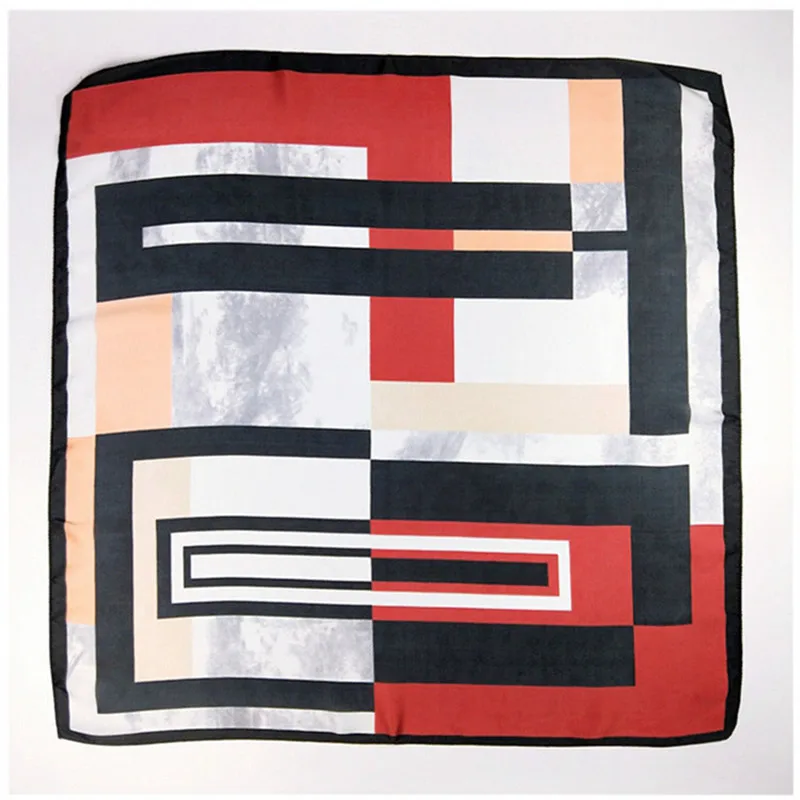 LEAYH 70*70cm Simulated Silk Square Scarf Woman Small Bandanas Multifunction Hair Scarves Fashion Neckerchief Decorative