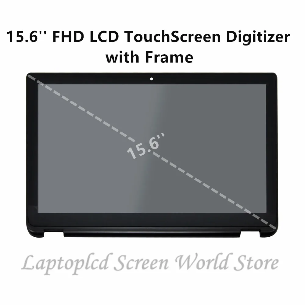 

FTDLCD 15.6'' FHD LCD TouchScreen Digitizer+Frame LP156WF5-SPA2 For Toshiba Satellite P55W-B5225 B5221 B5318 B5181 B5220 B5112
