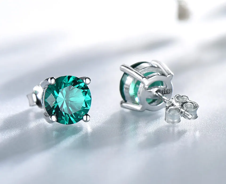 UMCHO-Emerald-925-sterling-silver-stud-earrings-for-women-EUJ002E-1-PC_03