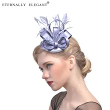 Горячее перо для головного убора головной убор вечерние головные уборы Свадебные аксессуары Свадебные шляпки для невесты много цветов на выбор