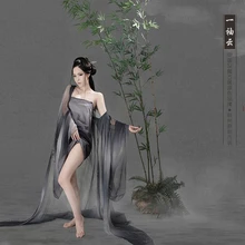 Yi Xiu Yun черный сексуальный женский древнекитайский Карнавальный Костюм выставочный костюм для женщин