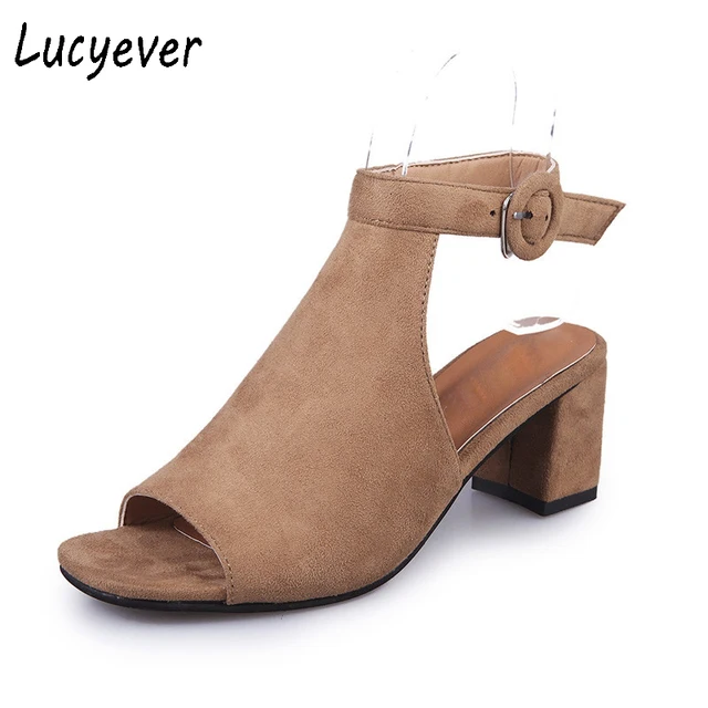 Sandalias Mujer Moda Abierta 2018 Punta Primavera Verano Lucyever 6UROqwH5