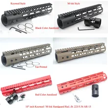 TriRock 10 дюймов Длина Keymod/M-lok Handguard реечное трубчатое Цевье Picatinny система крепления подходит. 223/5. 56_Black/Red/Tan Цвет