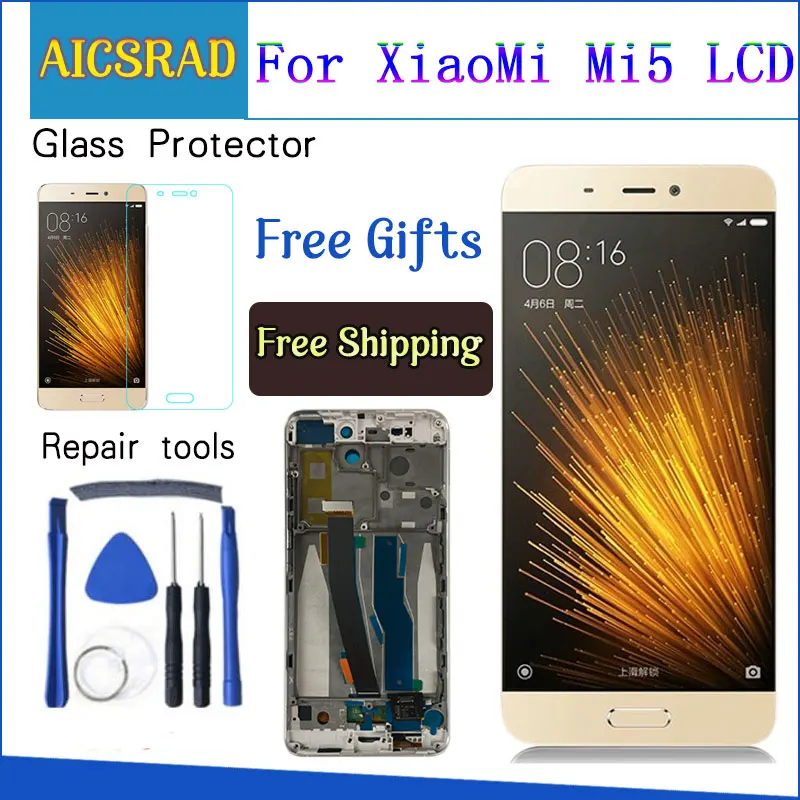 

For Xiaomi Mi5 LCD Touch Screen With Frame LCD Display + Touch Panel Replacement for Xiaomi mi 5 Pro Prime