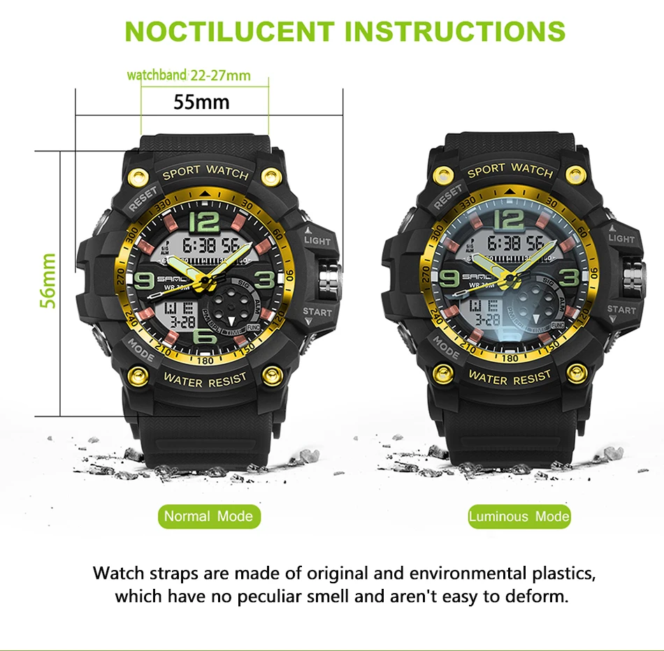 SANDA модные солнечные часы для мужчин водонепроницаемые лучший бренд класса люкс мужские часы армейские военные уличные наручные часы relogio masculino часы
