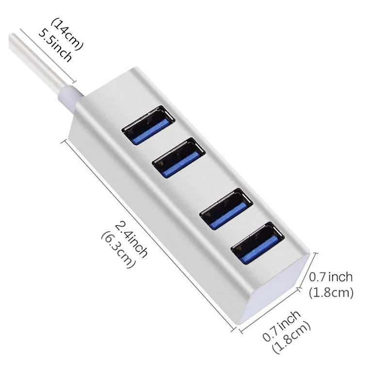 BinFul USB 3 0 HUB External 4 port usb splitter with Micro USB Power Port Laptop 4