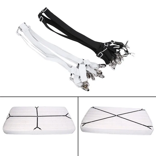 Elastic-Crisscross-Bed-Mattress-Sheet-Straps-Clips