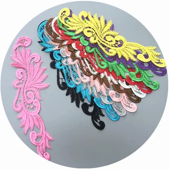 

Water-soluble embroidery lace color cloth patch applique sticker DIY Embroidery lace applique for clothing wedding Decoration