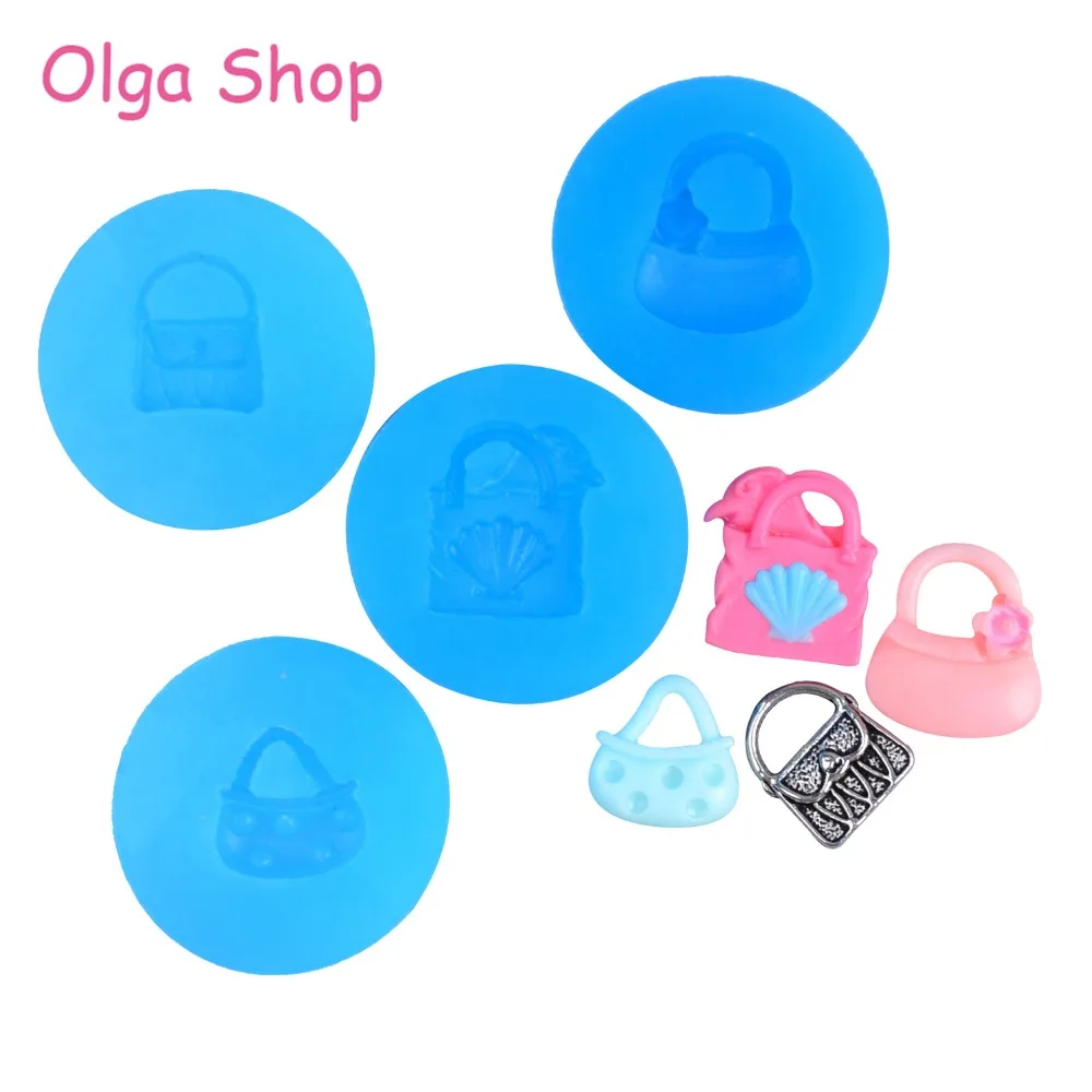 

FYL004,FYL019,FYL111,FYL122 Handbag Silicone Mold - Lady Bag Mold Dollhouse Food Candy Making Polymer Clay Jewelry Resin Mould
