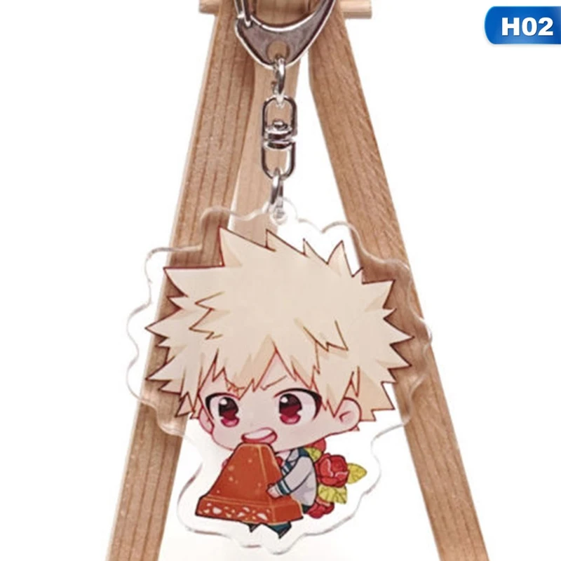 

Anime Keychain My Hero Academy Fashion Lovely Cartoon Key Chains New Academia Key Chain Acrylic Key Ring Charms Gift