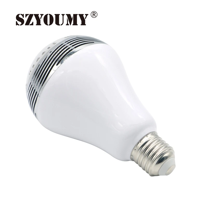 

SZYOUMY E27 RGBW Led Light Bulb Bluetooth Speaker 4.0 Smart Lighting Lamp for Home Decoration Lampada Led Music Playing