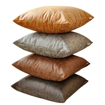 

30x50/45x45cm/55x55/60x60cm imitation leather cushion cover sofa pillowcase decorative thicken pu throw pillow case pillow cover
