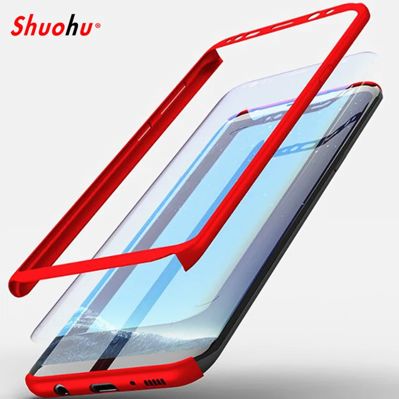 Shuohu 360 градусов Телефонные Чехлы для Samsung S7 Edge чехол S8 плюс противоударный жесткий