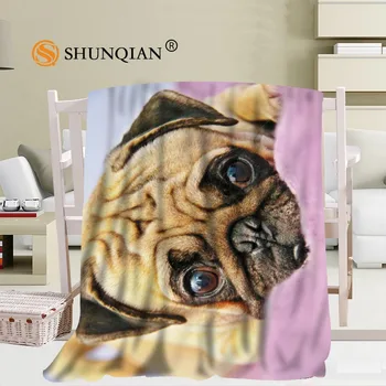 

Custom Pug Dog Blanket Soft DIY Your Picture Decoration Bedroom Size 56x80Inch,50X60Inch,40X50Inch A7.10