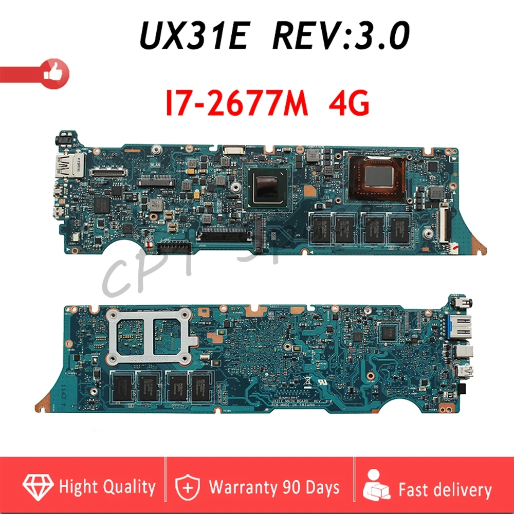 ل ASUS UX31E اللوحة القس: 3.0 i7-2677M 4G اللوحة المحمول UX31E 100% اختبار سليمة
