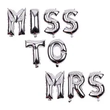 XXPWJ MISS MRS Letter Set Aluminum Balloon Party Decorative XXPWJ MISS MRS Letter Set Aluminum Balloon Party Decorative