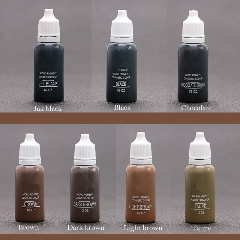 

5 Piece 1 / 2oz Tattoo Ink Pigment Permanent Makeup 15ml Easy Eyebrow Eyeliner Lip Art Paint Tattoo