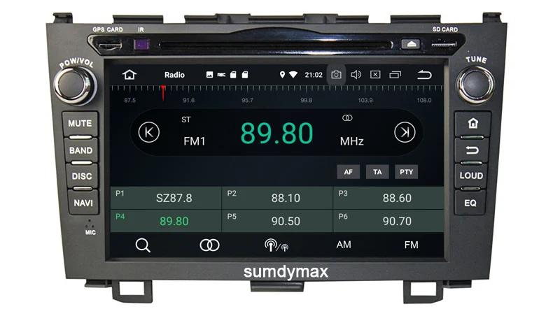 Perfect 8"Android 9.0 Car DVD Player For Honda CRV CR-V 2006-2011 4G WiFi GPS Navigation Stereo Video octa core 4G 64G 8