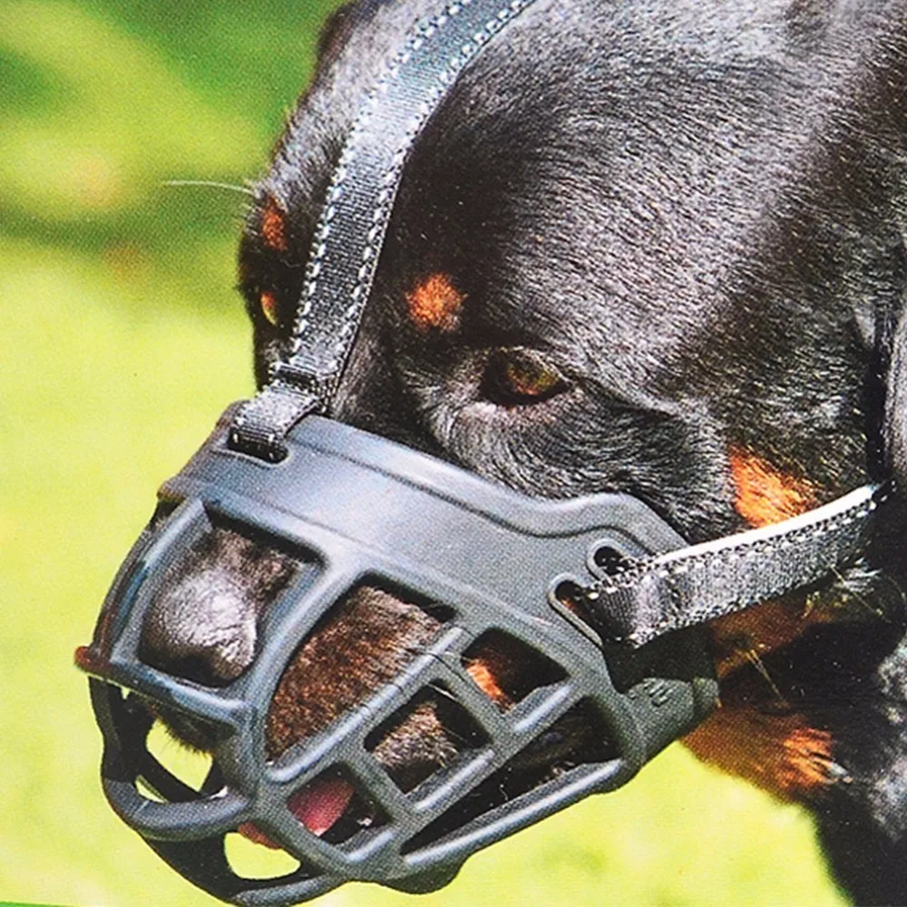 6 размер мягкий силиконовый ПЭТ предотвращает укусы лай собаки мордочка безопасности Регулируемая Собака Рот маска вентилируемая ПЭТ кора укуса крышка