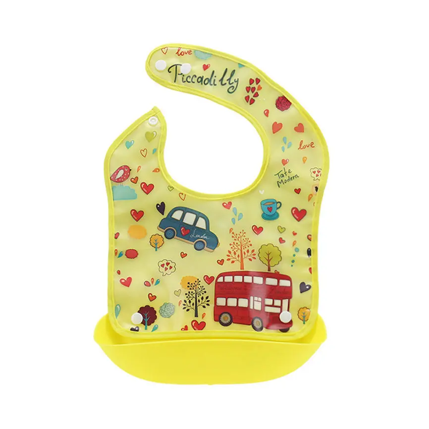 

2018 Cute Baby Detachable Kids Boys Girls Waterproof Feeding Apron Saliva Towel Bib Smock Dropshipping 0314