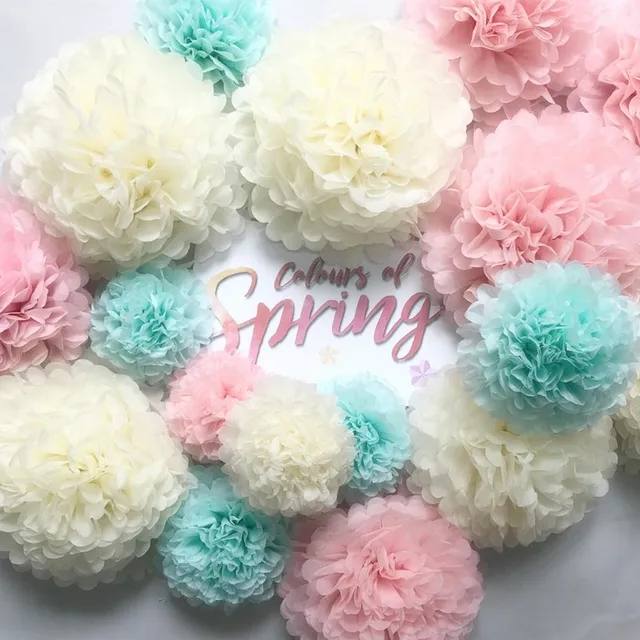 4 pollici 10 centimetri di Tessuto di Carta Pom Poms Fiore Palle per Decorazione 4 pollici 10 centimetri di Tessuto di Carta Pom Poms Fiore Palle per Decorazione