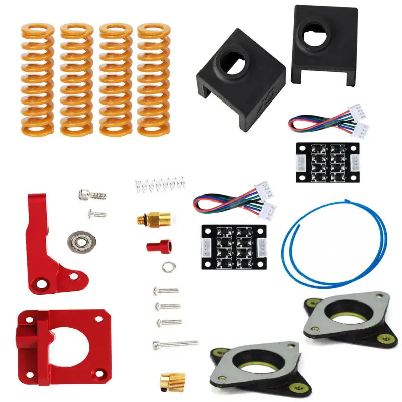 NEMA 17 Stepper Motor Dampers+ Springs Tube+ Heatsink+ Silicone Sock Extruder Assembly Accessories Kit Creality Ender 3D Printer