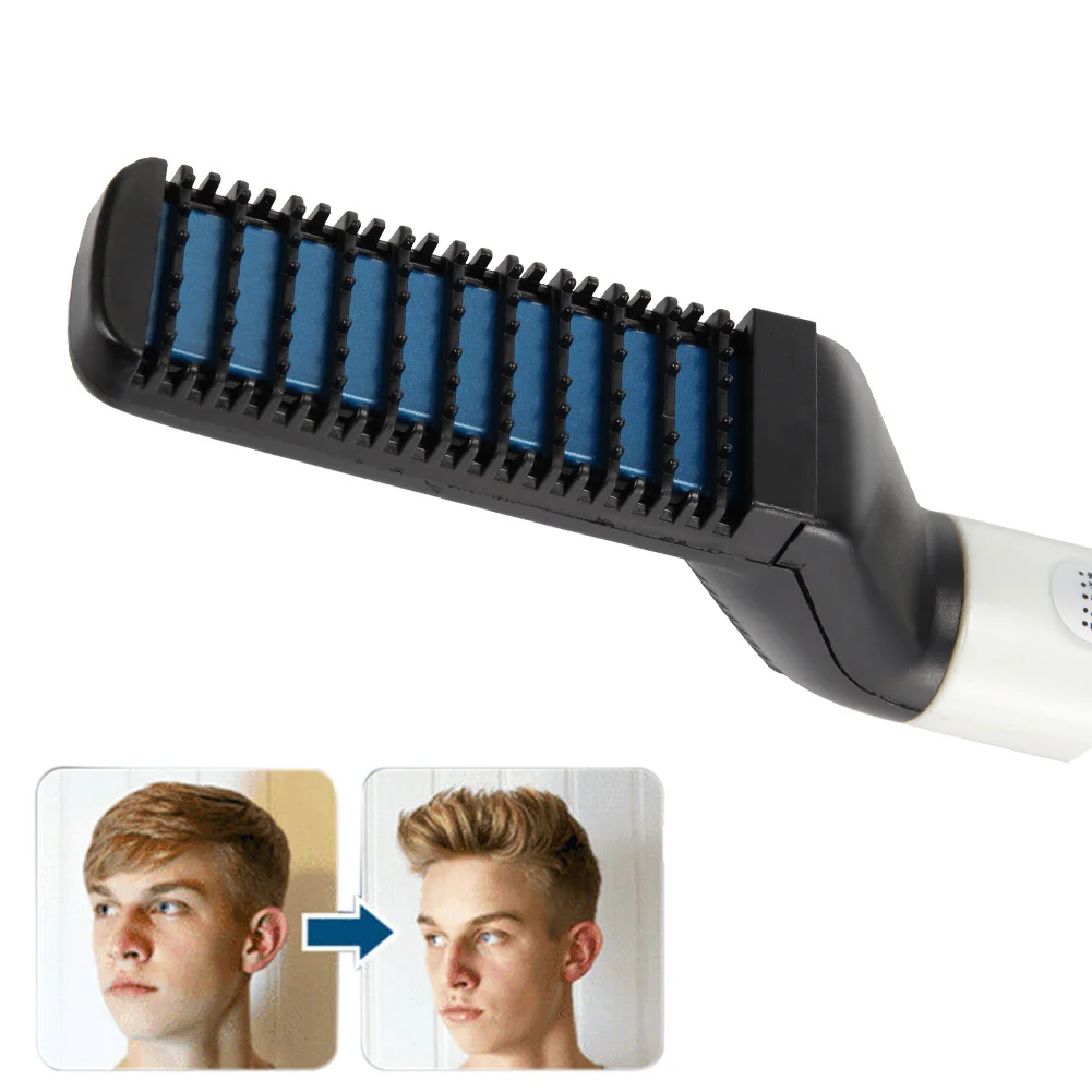 

2019 New arrival Men Quick Beard Straightener Hair Comb Multifunctional Hair Curler Show Cap Tool