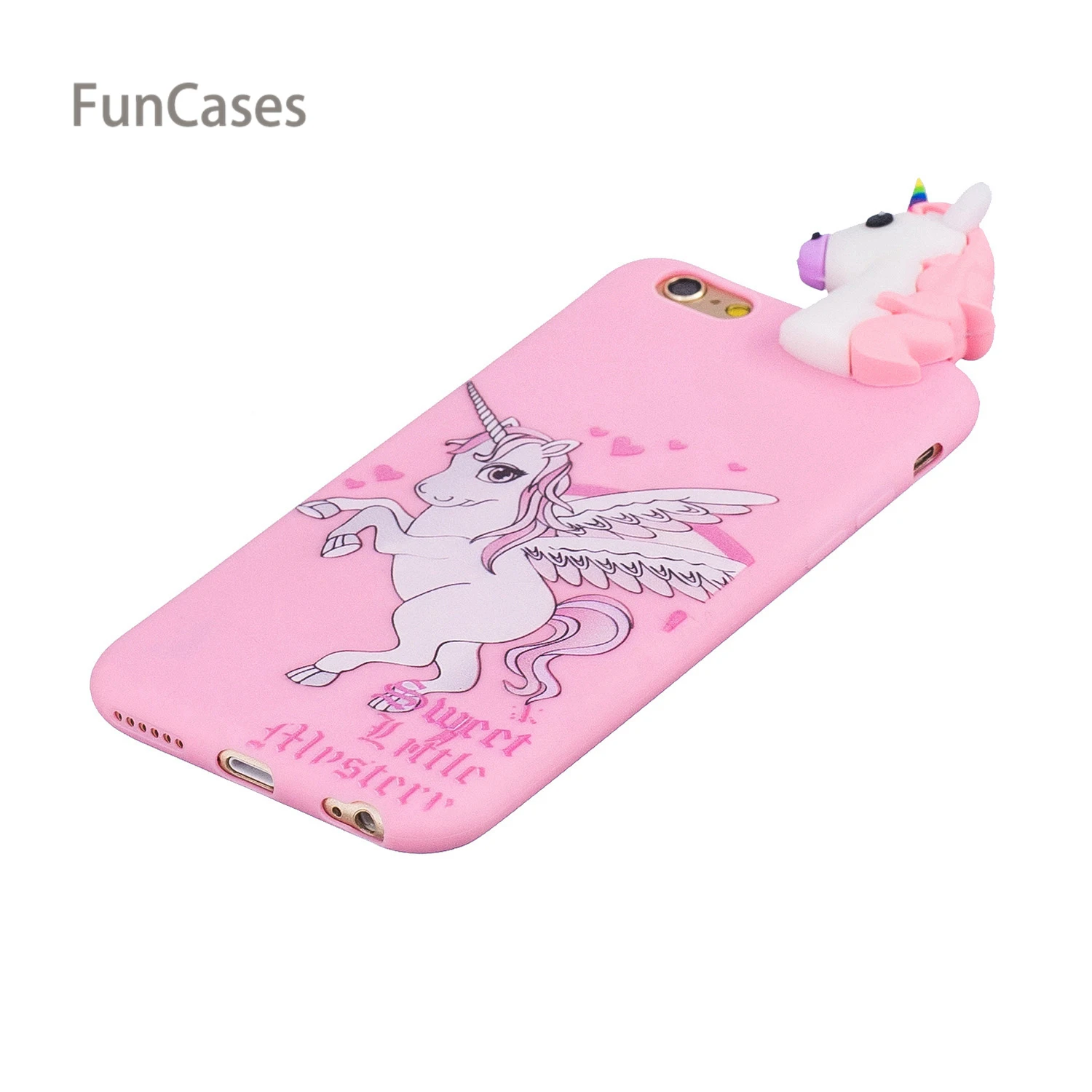 Красивый Единорог чехол для телефона СПС Capinha iPhone 6 Plus Мягкий силиконовый Estojo