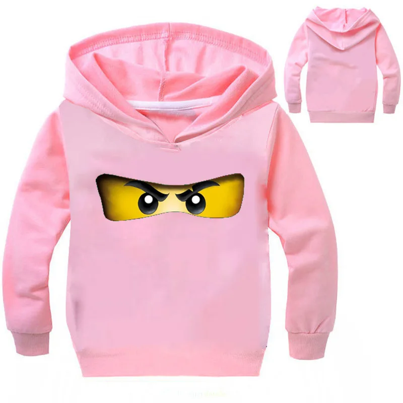 Новые футболки с длинными рукавами для мальчиков одежда ninjago толстовки для девочек Детская весенне-осенняя одежда верхняя одежда для малышей Детский свитер - Цвет: Pink