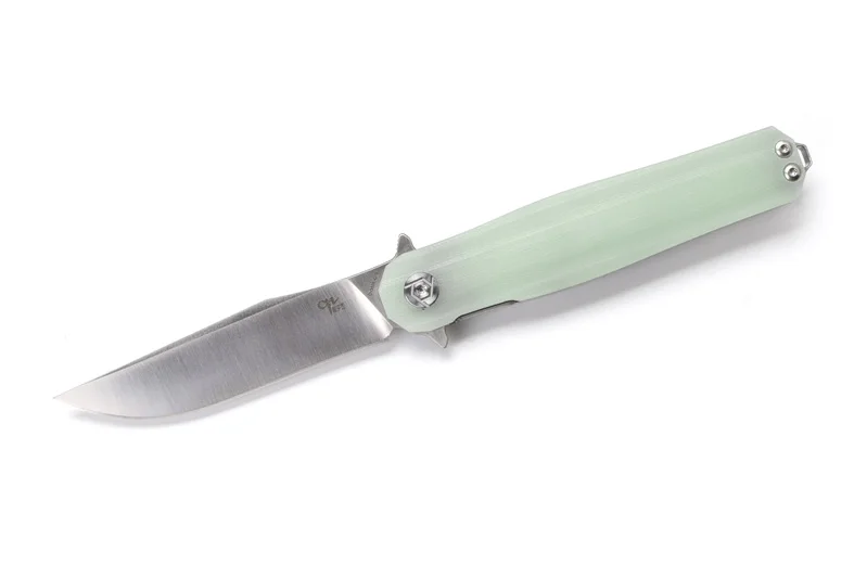 CH 3505 Флиппер шарикоподшипник складные ножи D2 лезвие G10 ручка на открытом воздухе Выживание Тактический фонарь для кемпинга, охоты, Карманные Ножи EDC инструменты - Цвет: Tender green