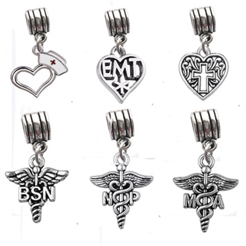 Skyrim I Love Gymnastic Heart Pattern Pendant Stainless Steel DIY Bracelet for Chritmas Gift
