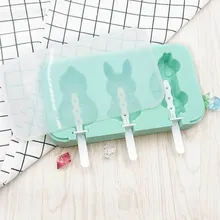 Форма для изготовления мороженого с крышкой Формочки Для Мороженного «фруктовый лед» автомобильный кролик Снеговик siliconen mallen силиконовые формы пуговицы прозрачные 3d богатый силикон