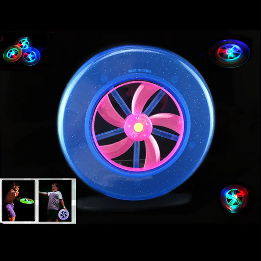 

1pcs Colorful Spin LED Light Outdoor Toy Kid Toy Flying Saucer Arrow UFO Ball Children Beach Toys