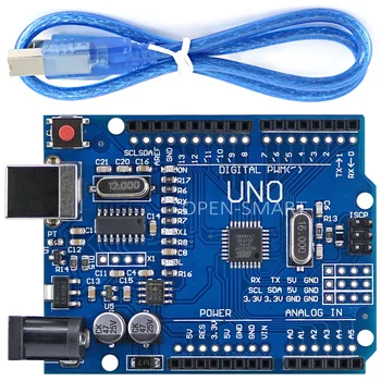

Portable UNO R3 ATmega328P Development Board with USB cable for Arduino DIY