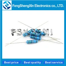 50pcs/lot 1W Metal film resistor 1% 1R ~ 1M 2.2R 4.7R 10R 22R 47R 100R 220R 470R 1K 10K 100K 2.2 4.7 10 22 47 100 220 470 ohm