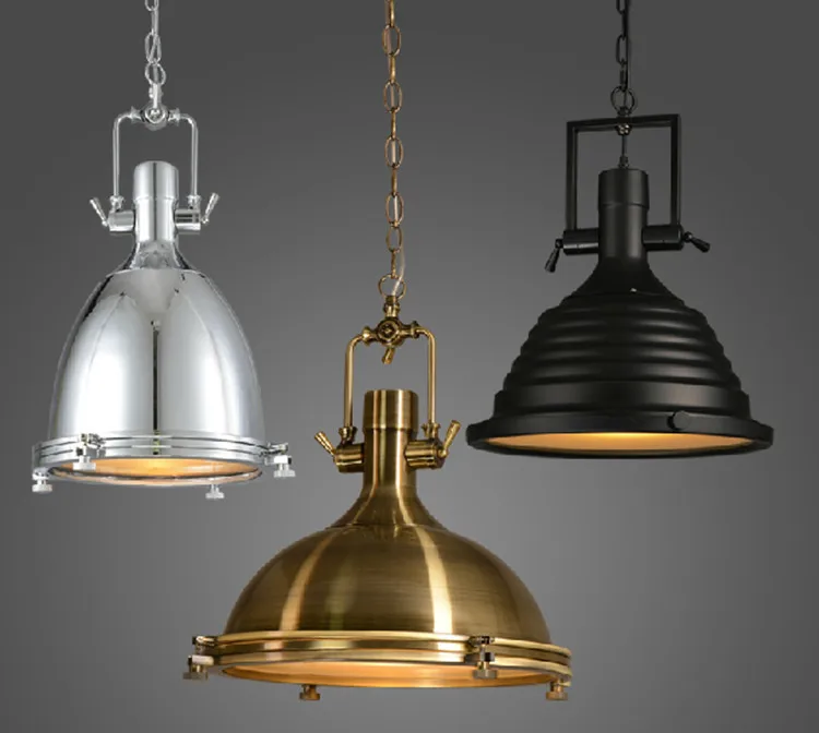 Industrial Pendant Ceiling Light Loft Bar Fixture Stainless Steel Vintage Lamp 