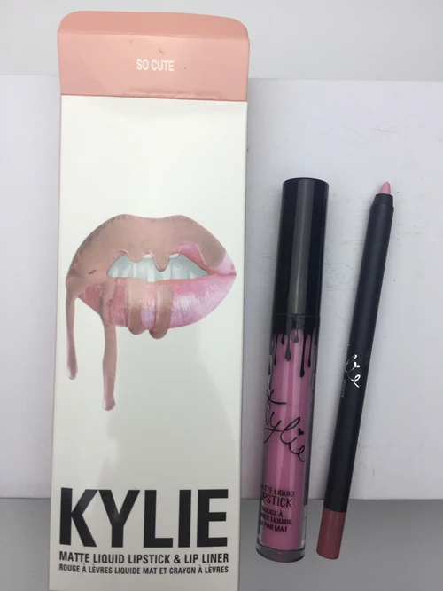 hot new KYLIE matte lipstick+lips pencil makeup lasting waterproof liquid lip gloss kilie lipstick kyliejenner lip - Color: SO COTE