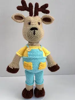 

crochet toys amigurumi handmade rattle deer number DXB0015