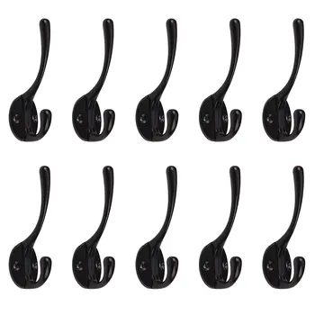 

Double Coat Hook 10 pcs Classic Antique Industrial Style Iron Hanger