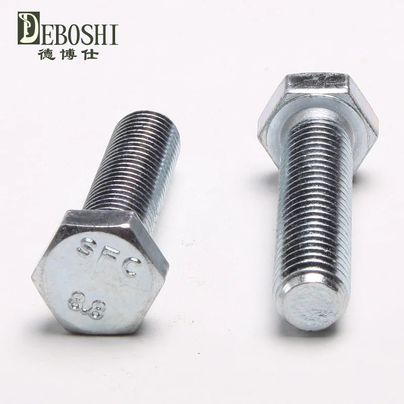 Galvanized hex screws high strength 8.8 Galvanized hex screws hex bolts