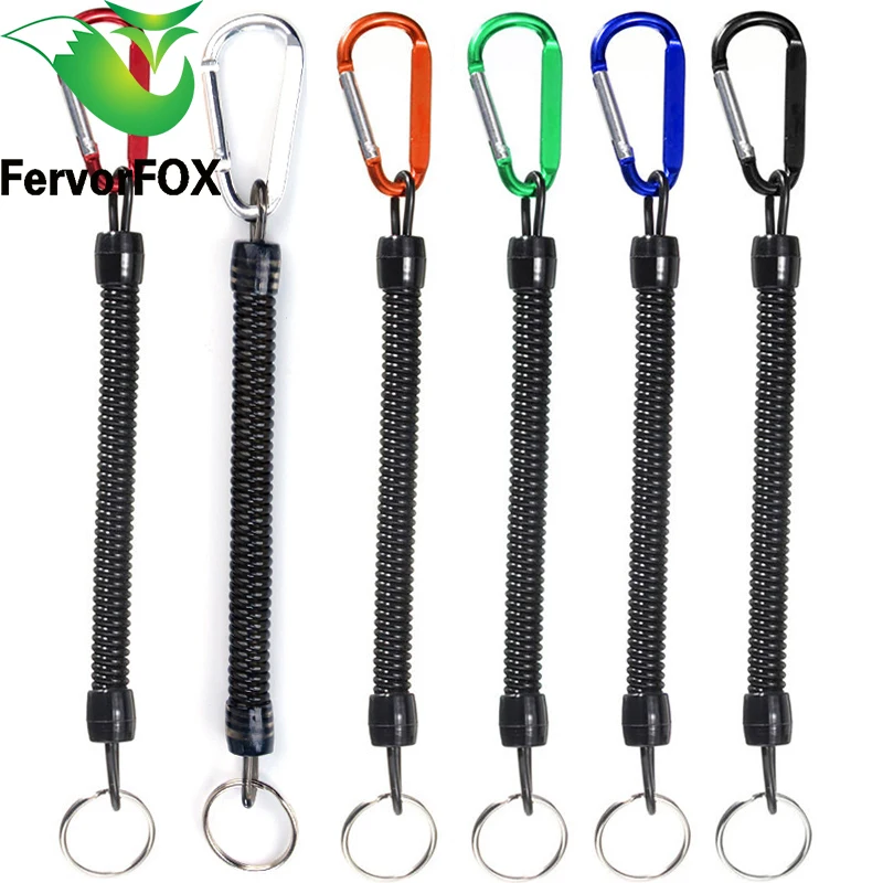 Nouveau 5 pcs/lot longes de pêche canotage cordes multicolores Kayak Camping pinces sécurisées pinces à lèvres outils de pêche accessoire de pêche (lo