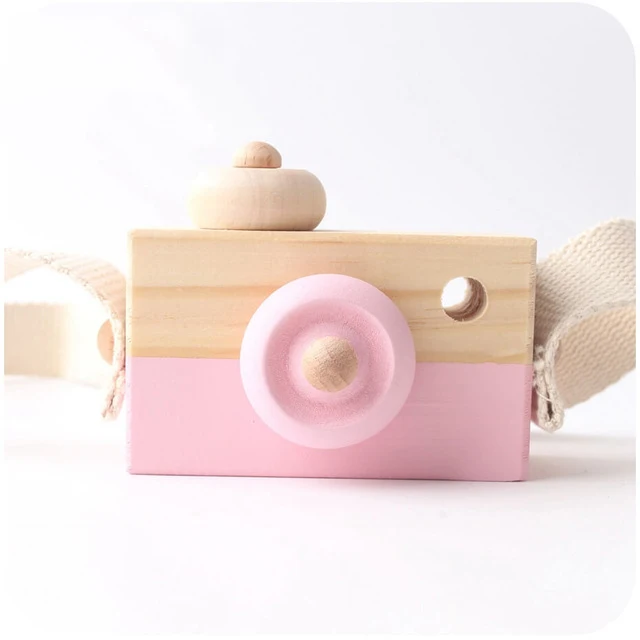 Let's make 1PC Baby Wooden Toy Camera Fashion Pendant Baby Kids Hanging Camer Prop Decoration Nordic Hanging Wooden Camera Toy 11