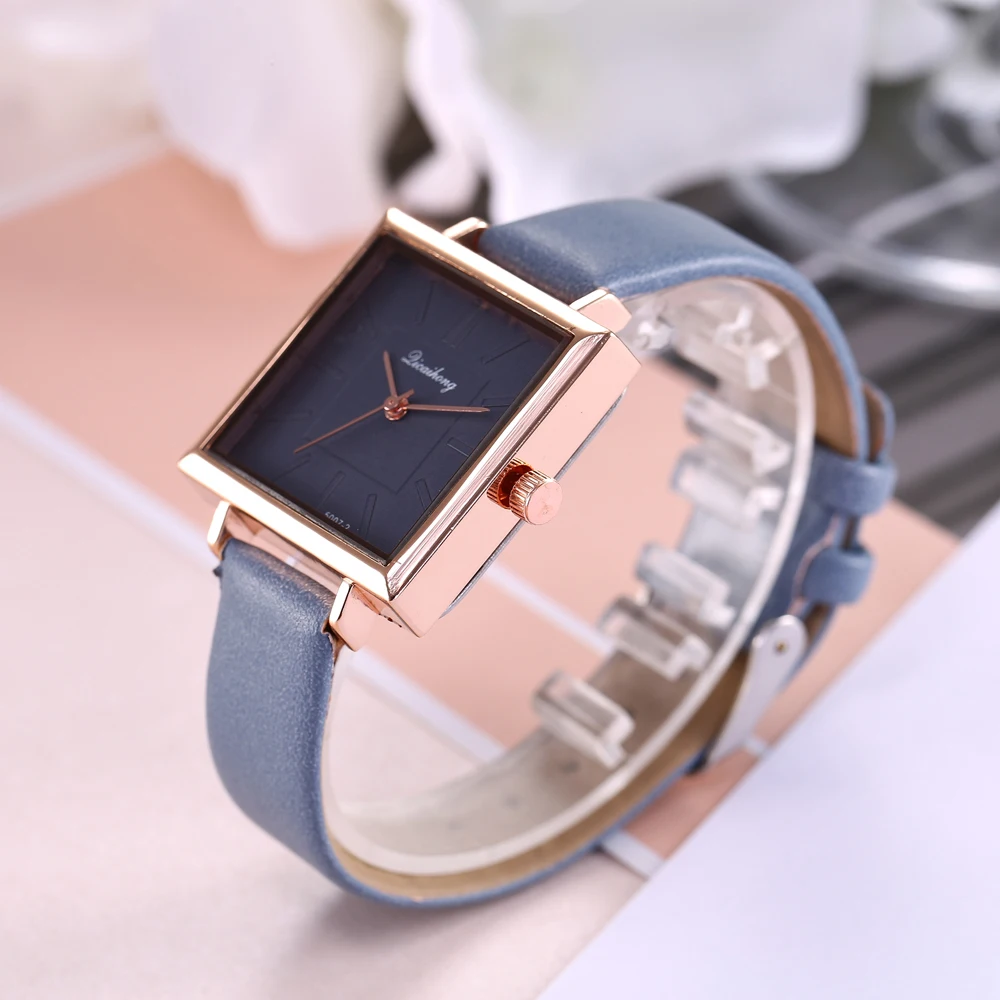 Sloggi brand luxury Women wrist Watch Korean Fashion Square Dial Watch Women Ladies Simple Scale Quartz Watch relojes para mujer
